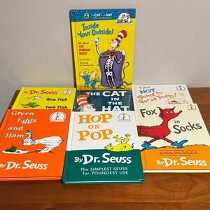 Dr. Seuss Colorful Book Set with Red, Blue, and Green Covers